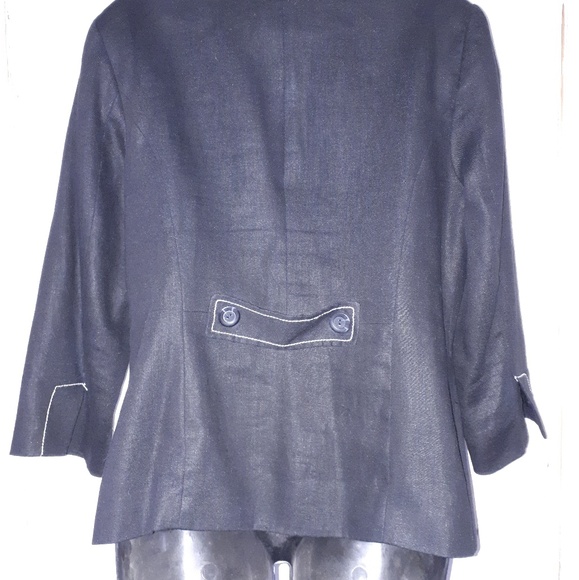 Style & co. Black Blazer White Top Stitching - S10 - Picture 4 of 5